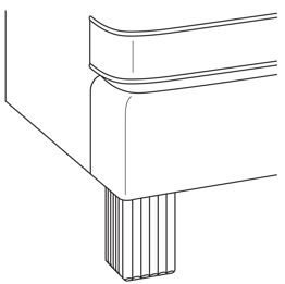 Maple or Oak Reeded Straight Leg
